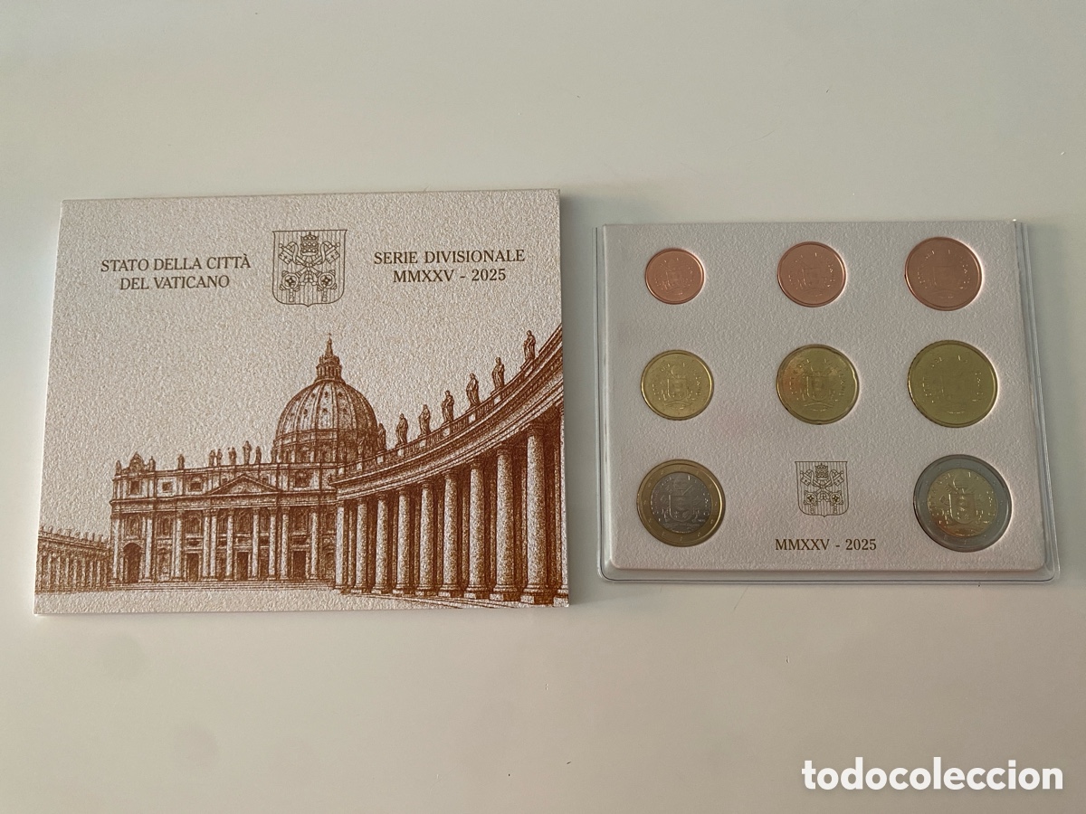 Euros: VATICANO VATIKAN SERIE DIVISIONAL 2025 - 1 cent - 2 Euro - 8 Valores