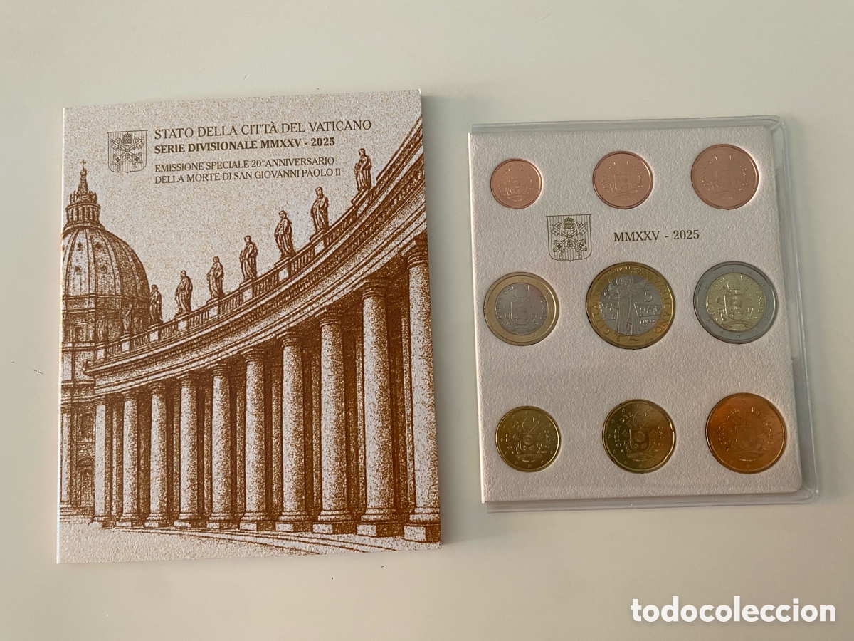 Euros: VATICANO VATIKAN SERIE DIVISIONAL 2025 - 1 cent - 5 Euro - 9 Valores