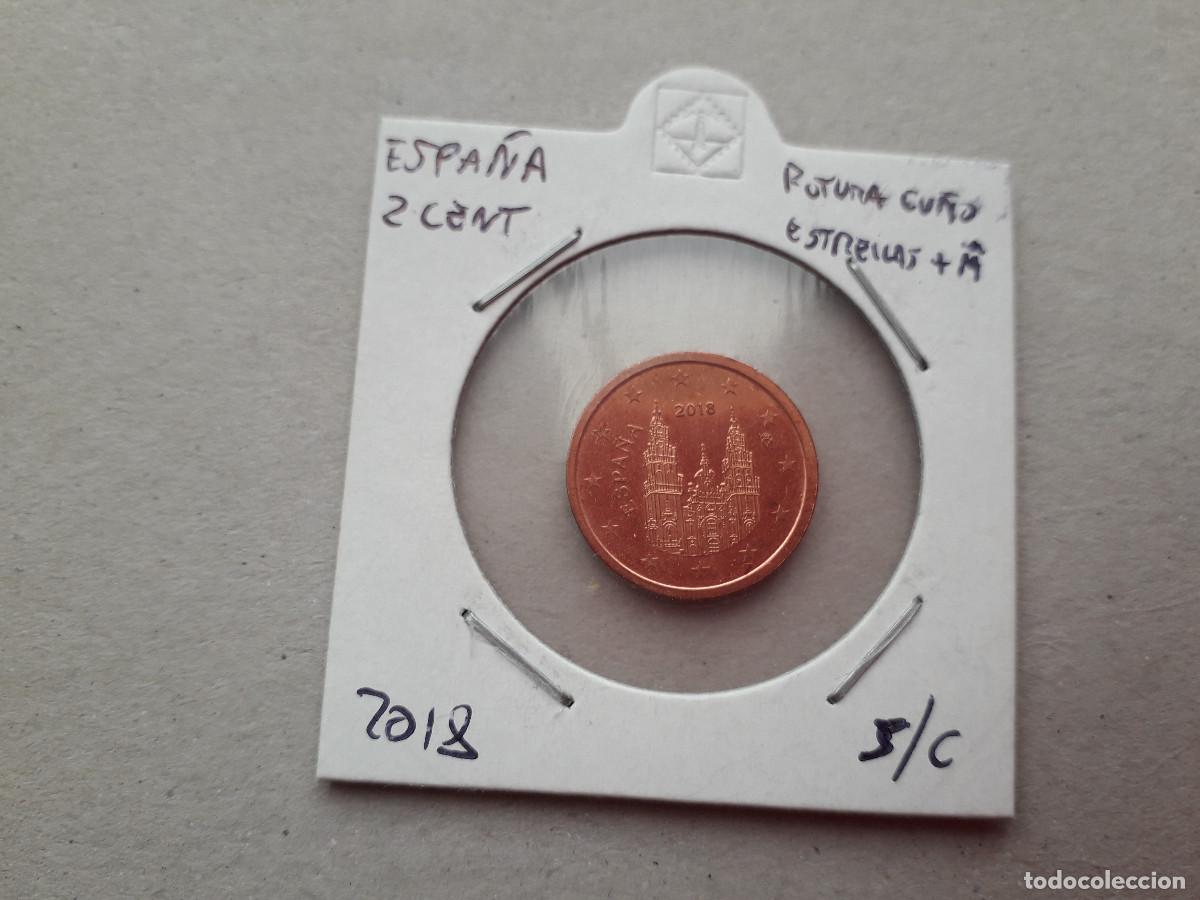 Euros: 003829NUM-X0071-Espa&ntilde;a 2 cent &euro; -2018 - Cu&ntilde;o roto estrella y monograma -encartonada