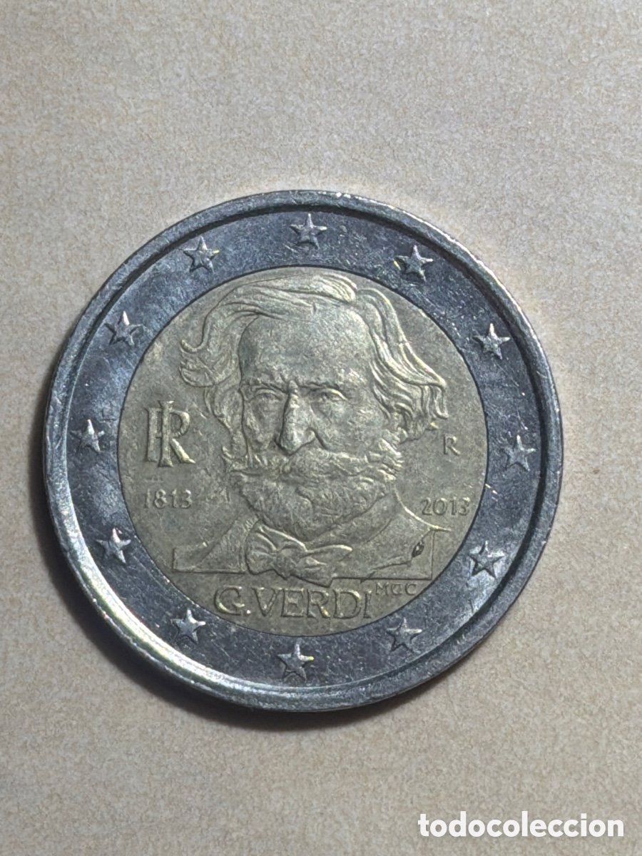 Euros: 2 euros Verdi 2013 Italia | Moneda Conmemorativa