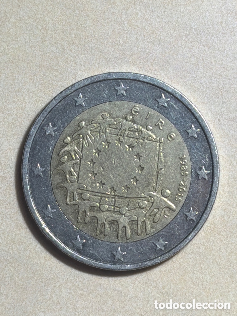 Euros: 2 euros 2015 Bandera UE Irlanda | Moneda Conmemorativa