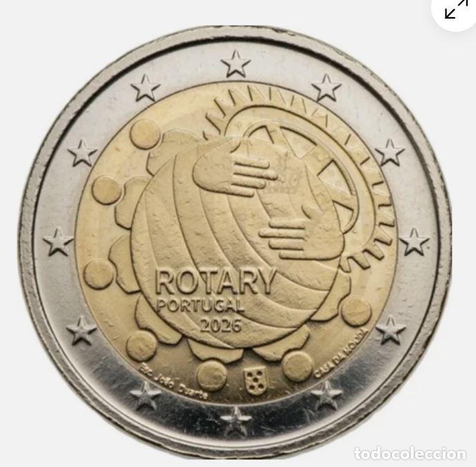 Euros: MONEDA 2 EUROS PORTUGAL 2026 - ROTARY - SIN CIRCULAR