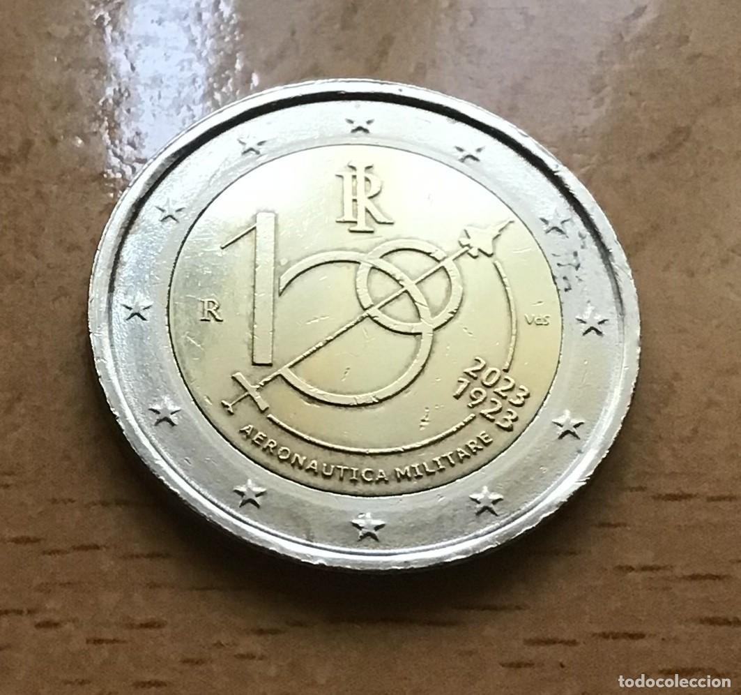 Euros: 2 euros conmemorativos de Italia. Fuerza a&eacute;rea italiana. A&ntilde;o 2023. Circulada EBC