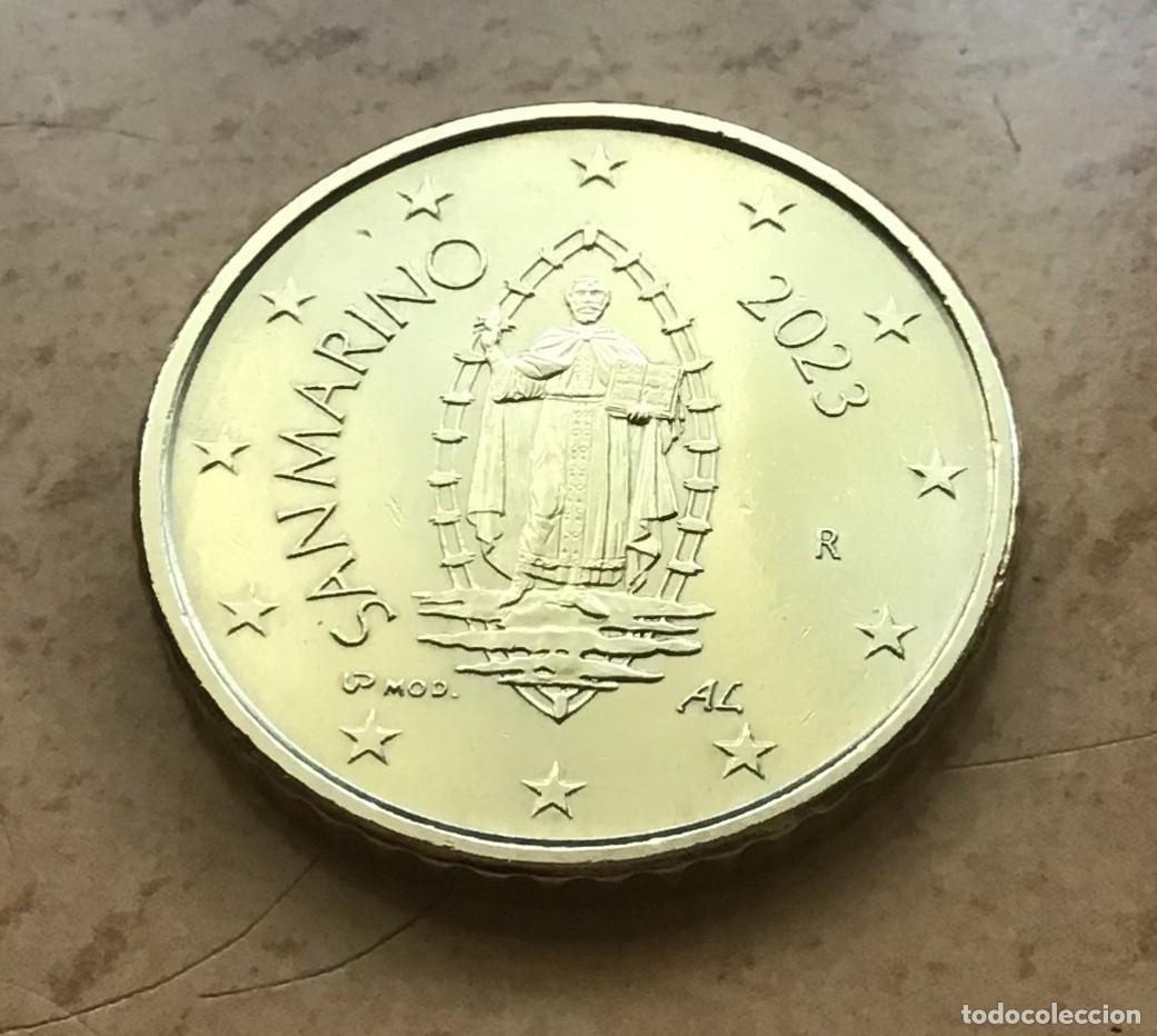 Euros: 50 c&eacute;ntimos de euro de San Marino. A&ntilde;o 2023. Circulada XF+