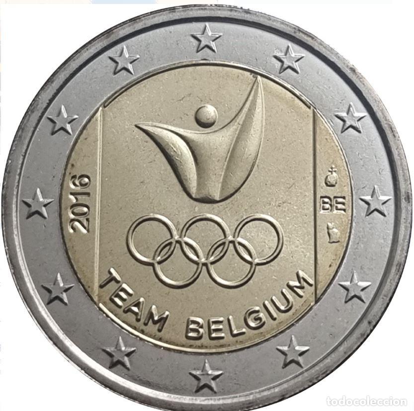 Euros: BELGICA 2 EUROS 2016 - CONM. EQUIPO OLIMPICO DE BELGICA - DE ROLLO