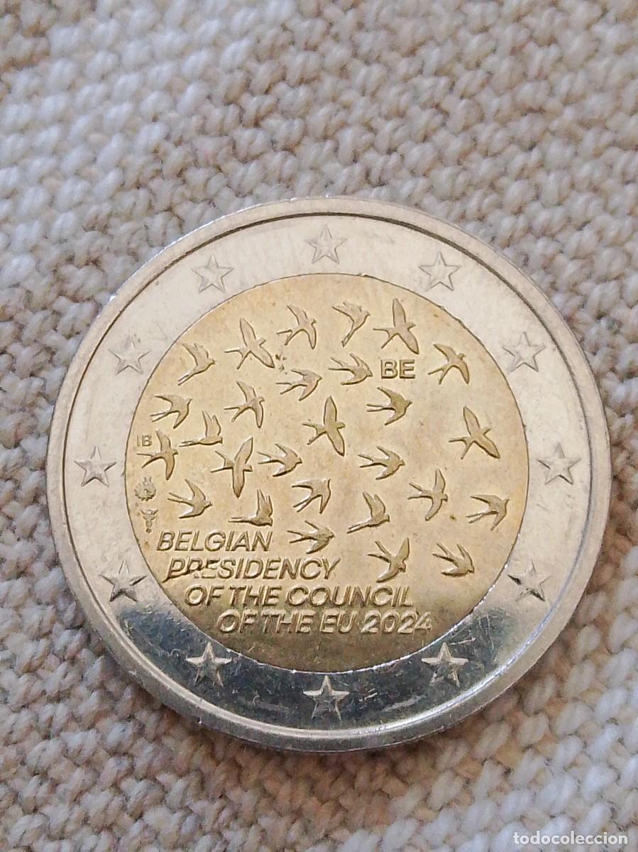 Euros: Moneda 2 euro conmemorativa B&eacute;lgica 2024 Presidencia UE