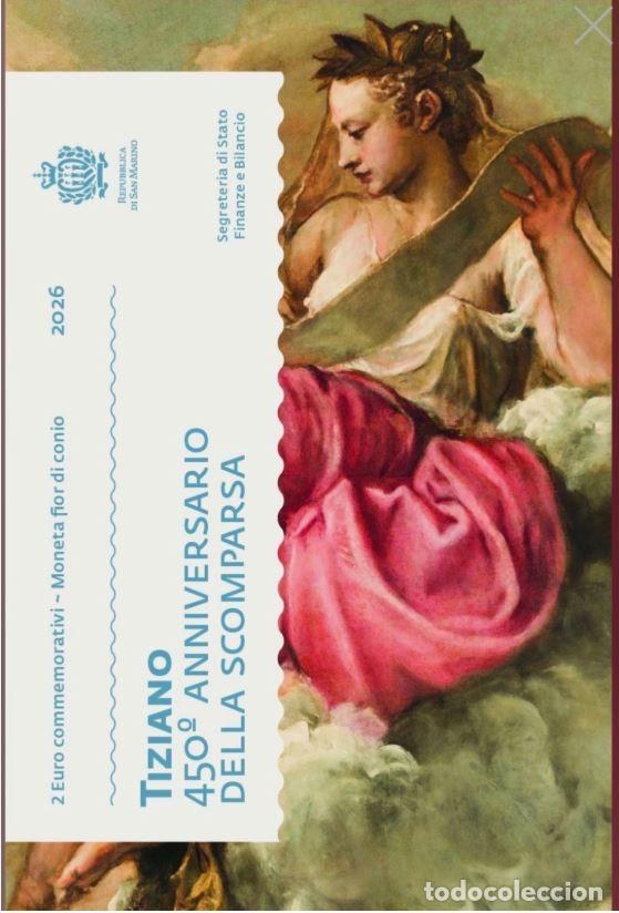 Euros: SAN MARINO 2 EUROS 2026 CONM. TIZIANO