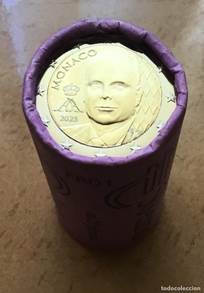 Euros: 2 euros de M&oacute;naco. A&ntilde;o 2025. Sin circular. Nuevo dise&ntilde;o
