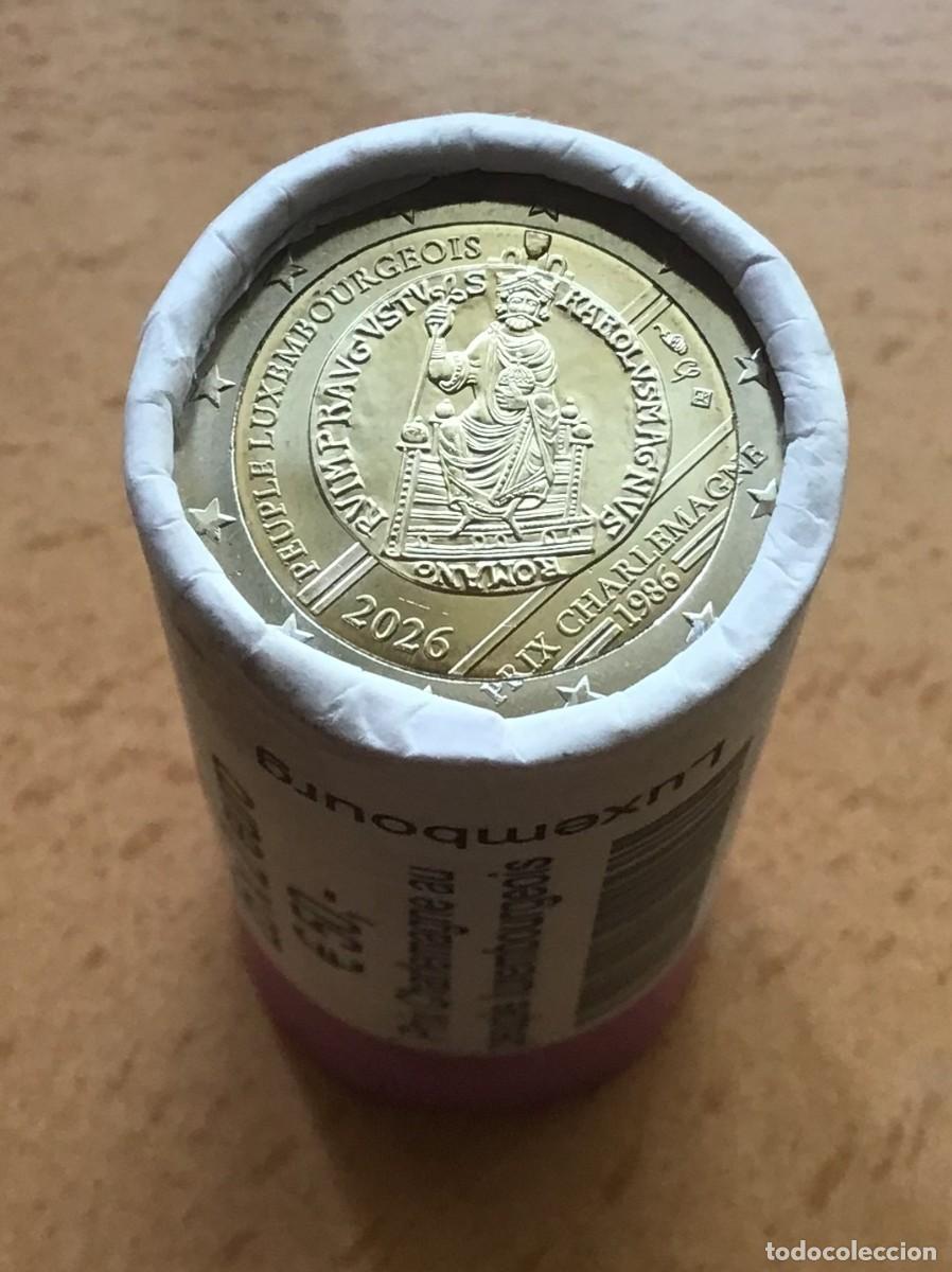 Euros: 2 euros conmemorativos de Luxemburgo. Premio internacional Carlomagno. A&ntilde;o 2026