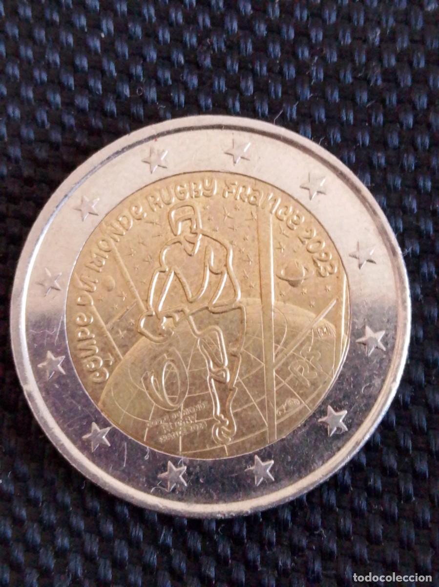 Euros: Moneda conmemorativa 2 euro Francia 2023 copa mundial regby