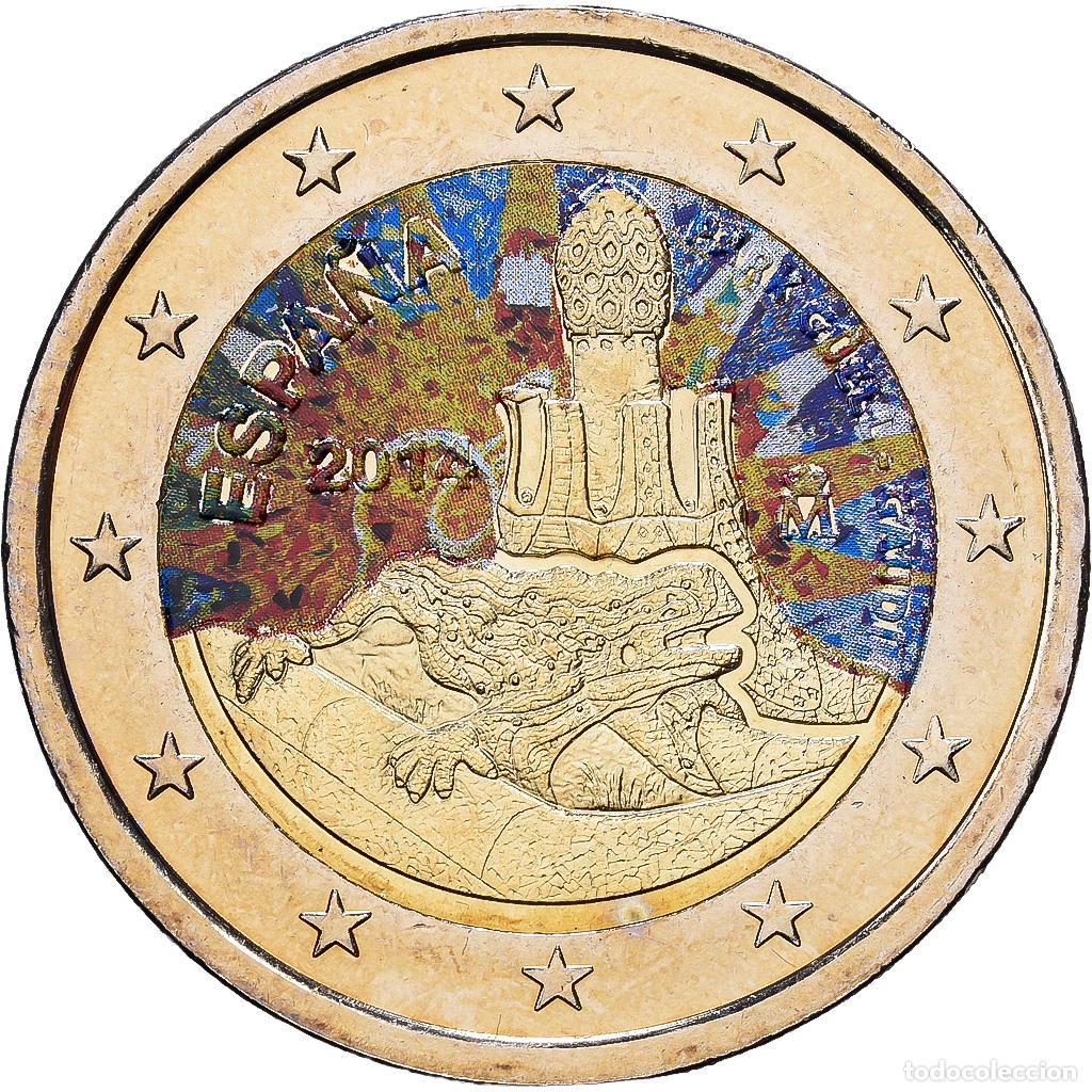 Euros: [#1216719] Espa&ntilde;a, 2 Euro, Colourized, 2014, Madrid, Bimet&aacute;lico, SC, KM:New