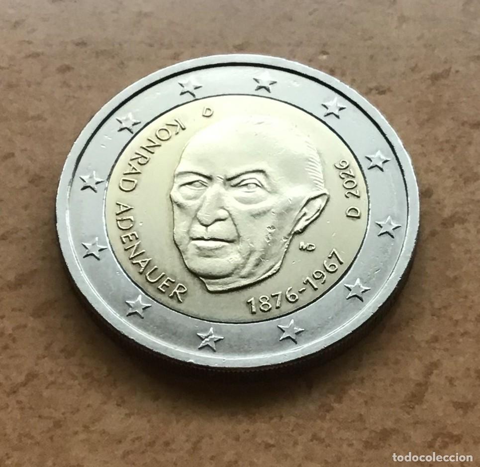 Euros: 2 euros conmemorativos de Alemania. Konrad Adenauer. A&ntilde;o 2026 ceca D