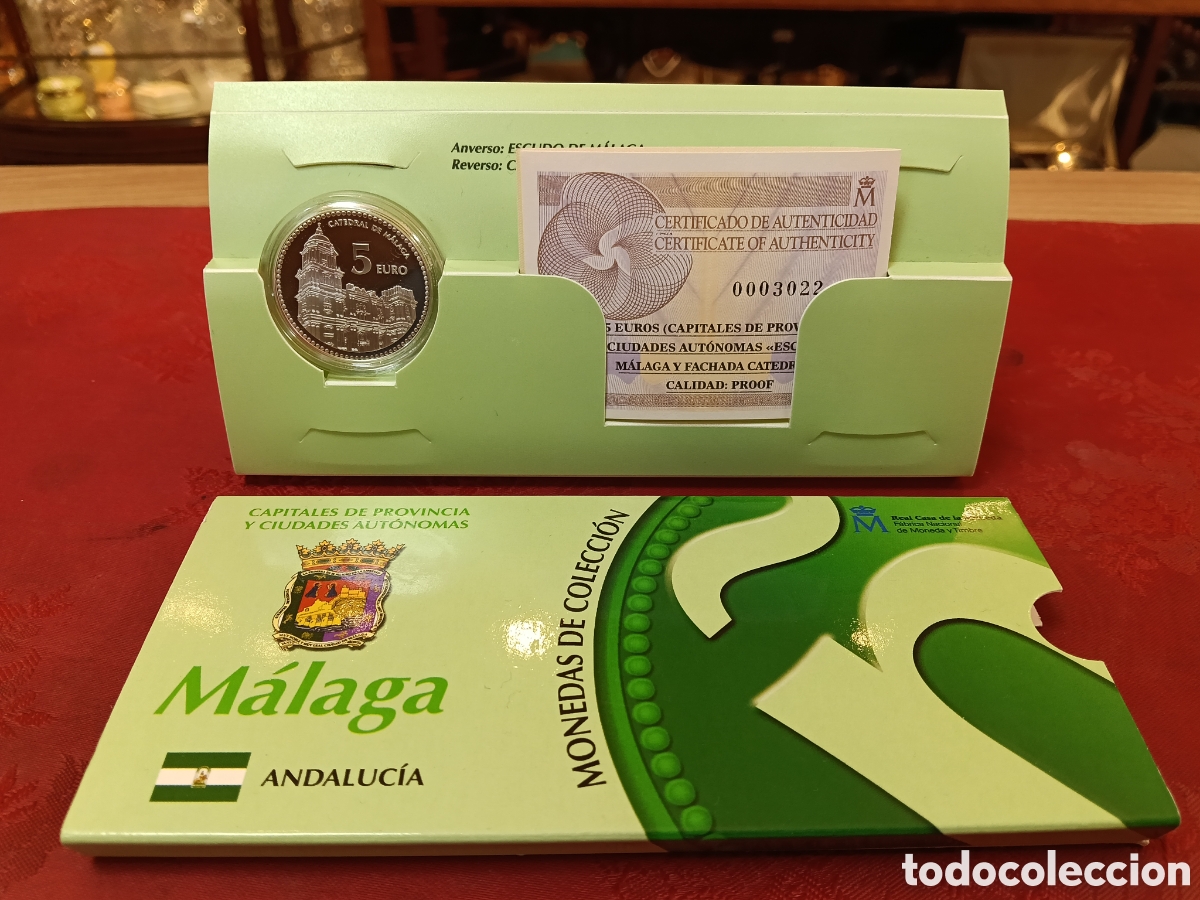Euros: ESPA&Ntilde;A-5 EURO-2012-PLATA-CAPITALES DE PROVINCIA-MALAGA
