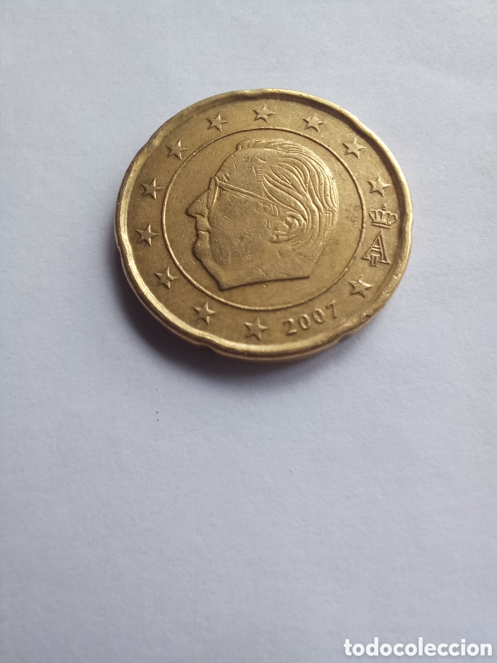 Euros: MONEDA 20 C&Eacute;NTIMOS DE EURO B&Eacute;LGICA - A&Ntilde;O 2007 (REY ALBERTO II)