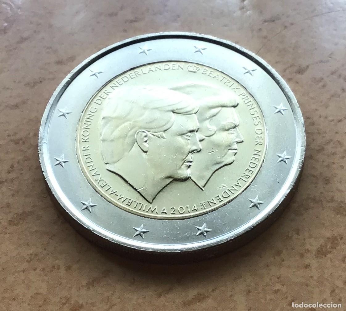 Euros: 2 euros conmemorativos de Holanda (Pa&iacute;ses Bajos).Ascensi&oacute;n del rey Guillermo. A&ntilde;o 2014. Sin circular