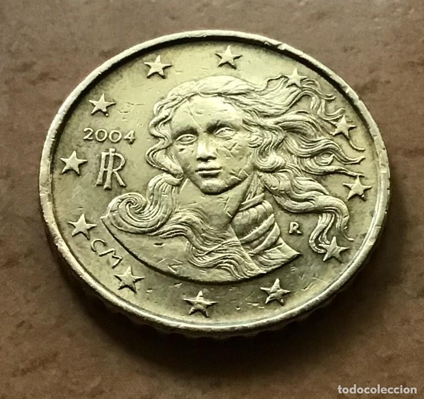 Euros: 10 c&eacute;ntimos de euro de Italia. A&ntilde;o 2004