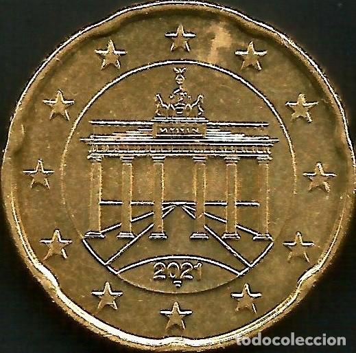 Euros: ALEMANIA 2021 - 20 CENT - CECA F (STUTTGART) - KM 255 - CIRCULADA EBC