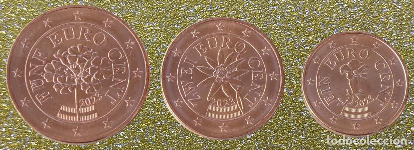Euros: LOTE 1-2-5 CENTIMOS DE EURO AUSTRIA 2023 SIN CIRCULAR