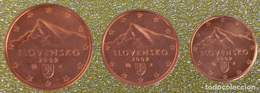 Euros: LOTE 1-2-5 CENTIMOS DE EURO ESLOVAQUIA 2009 SIN CIRCULAR