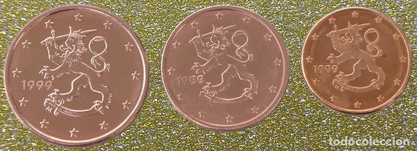 Euros: LOTE 1-2-5- CENTIMOS DE EURO DINLANDIA 1999 SIN CIRCULAR