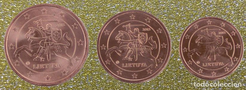 Euros: EURO 1+2+5 CENTIMOS LITUANIA 2015 SIN CIRCULAR