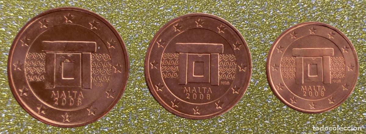 Euros: EURO 1+2+5 CENTIMOS MALTA 2008 SIN CIRCULAR
