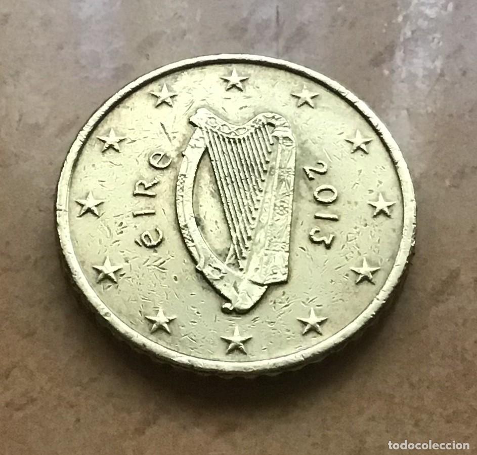 Euros: 50 c&eacute;ntimos de euro de Irlanda. A&ntilde;o 2013