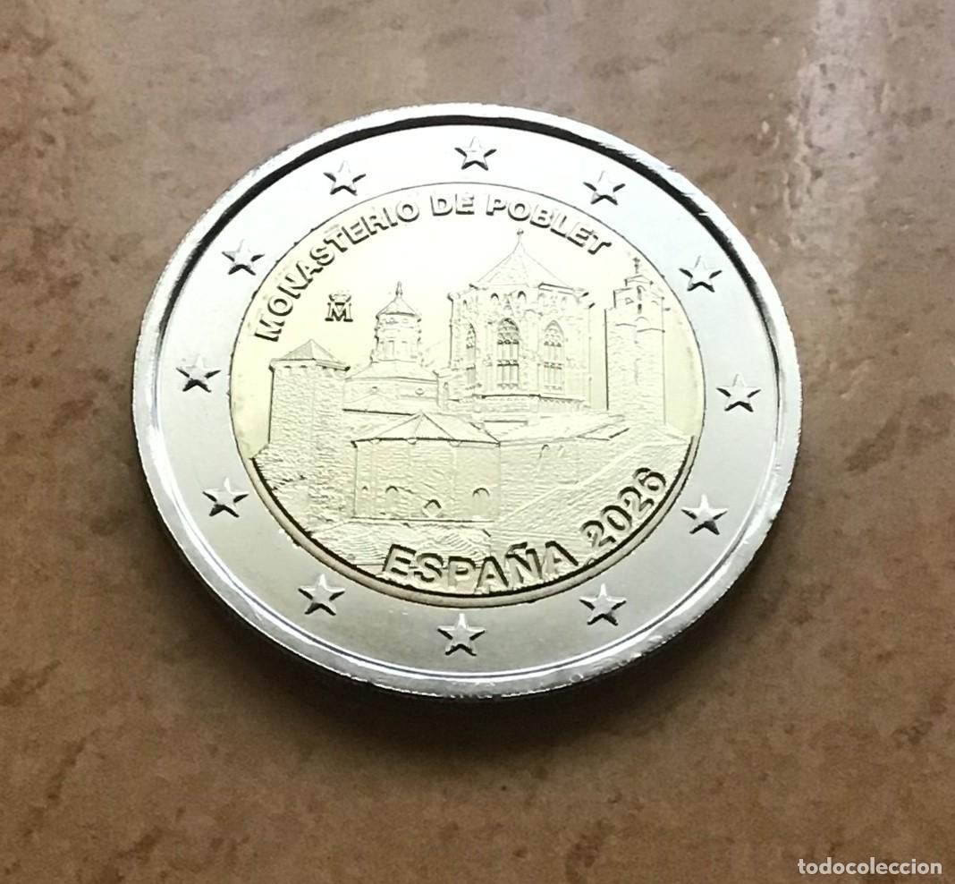 Euros: 2 euros conmemorativos de Espa&ntilde;a. Monasterio de Poblet. A&ntilde;o 2026. Circulada EBC +