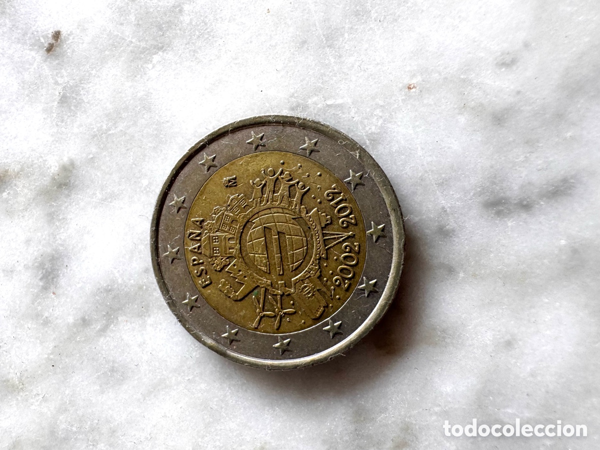 Euros: Moneda Espa&ntilde;a 2&euro; aniversario 2002 - 2012