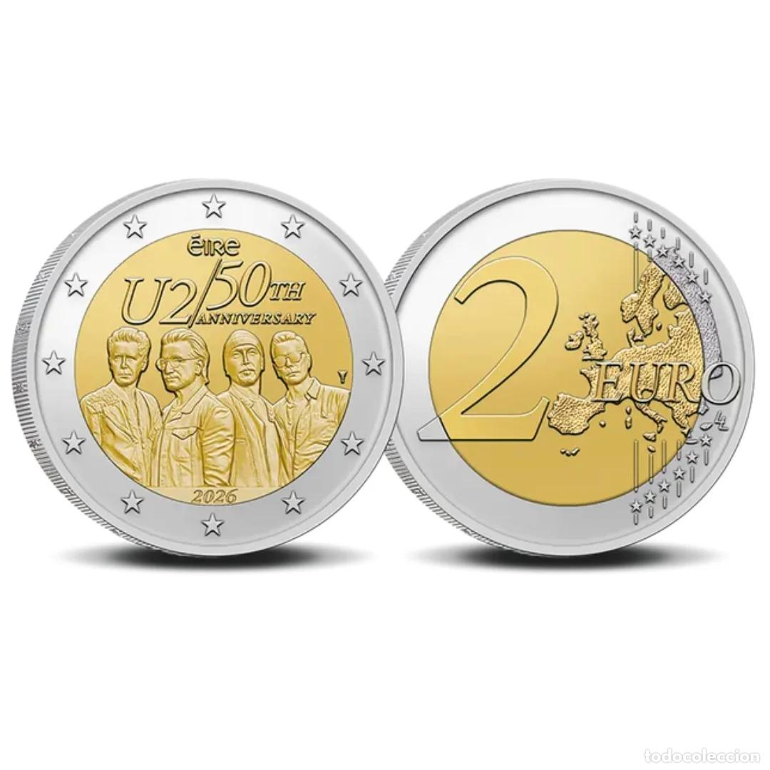 Euros: 2 euros Irlanda 2026 &ndash; U2 BU