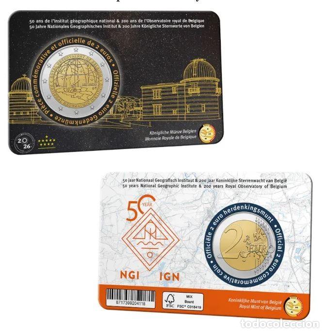 Euros: BELGICA 2 E.2026 COINCARD- INST. GEOGR&Aacute;FICO Y OBSERVATORIO -