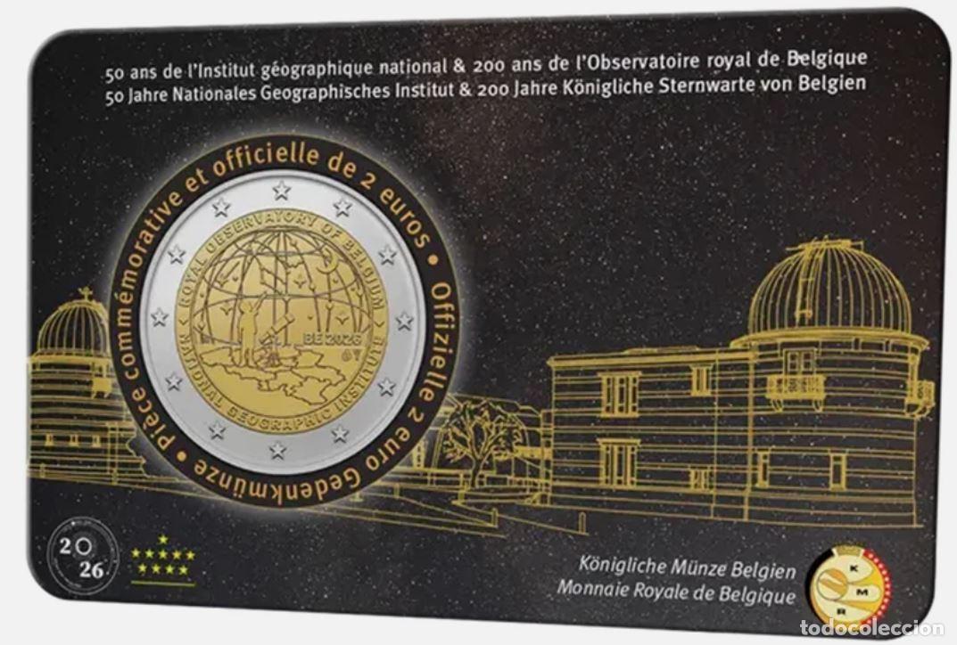 Euros: MONEDA 2 EUROS BELGICA 2026 - 50 ANIV. INSTITUTO GEOGRAFICO - SIN CIRCULAR