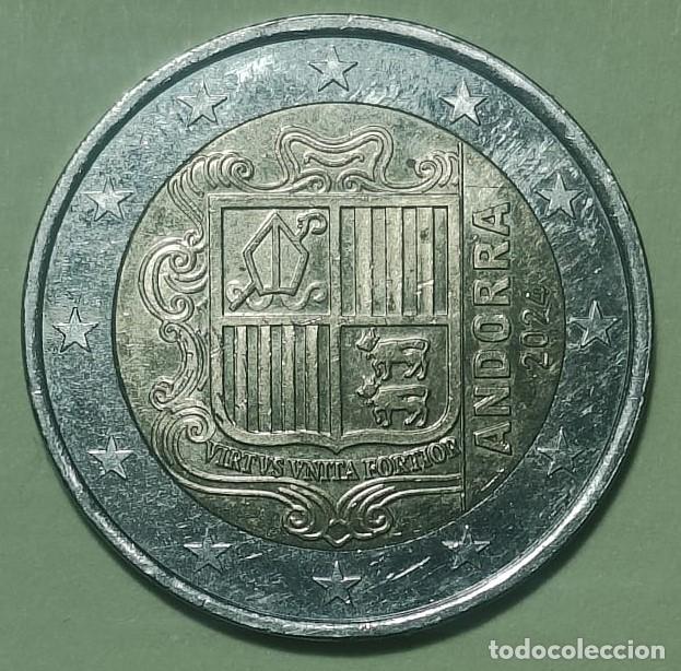 Euros: Moneda 2 Euros circulada ANDORRA 2024