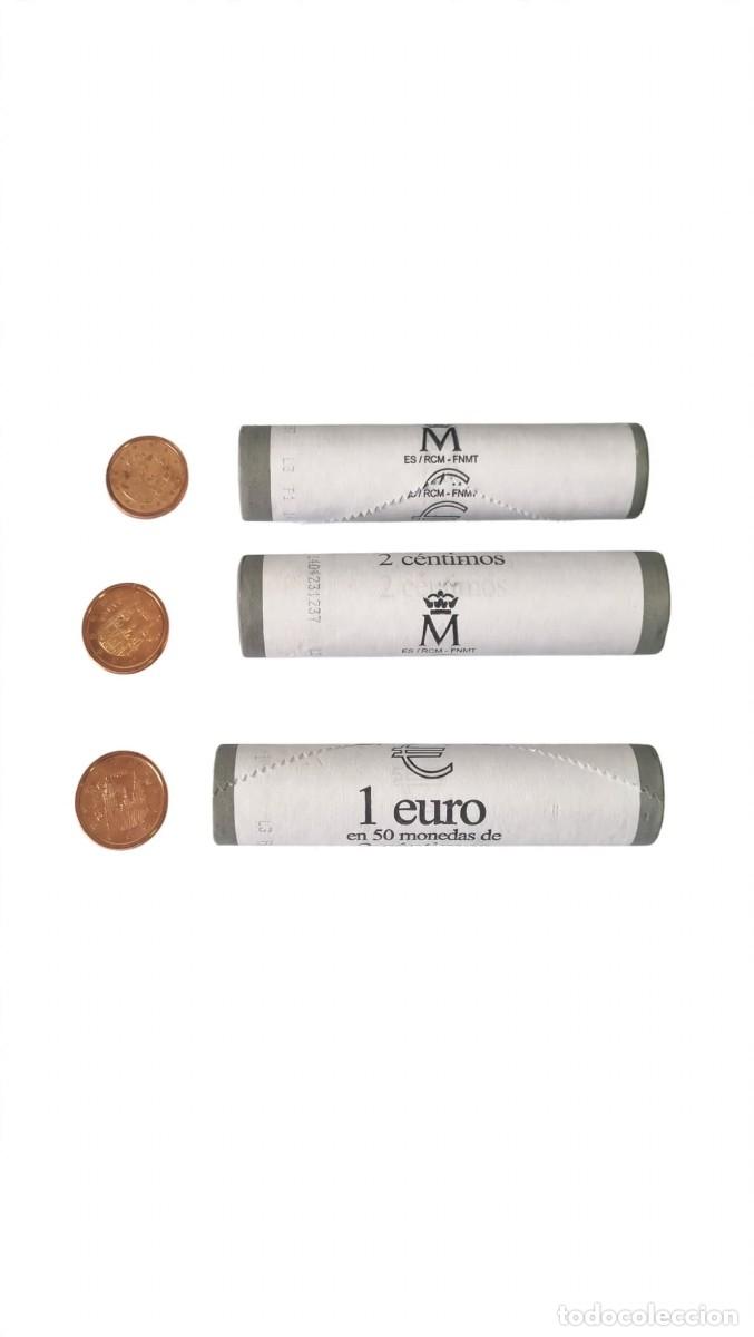 Euros: 3 Tubos 2 c&eacute;ntimos Espa&ntilde;a 2023 FNMT RCM - Precintado Original 150 monedas SC Sin Circular