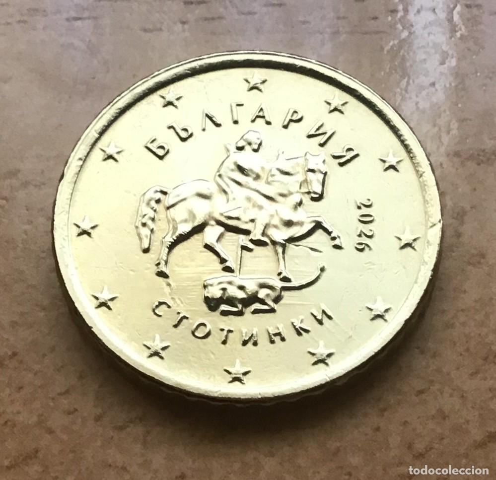 Euros: 50 c&eacute;ntimos de euro de Bulgaria. A&ntilde;o 2026
