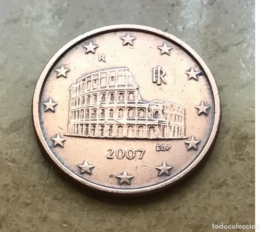 Euros: 5 c&eacute;ntimos de euro de Italia. A&ntilde;o 2007