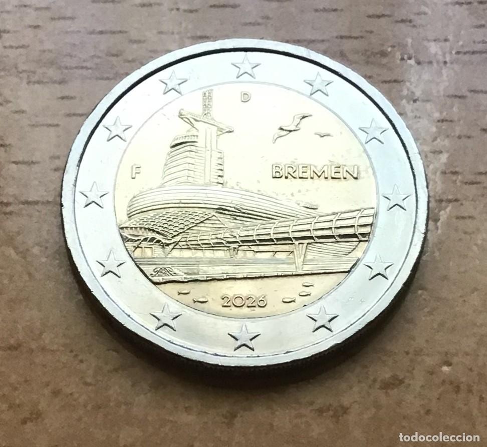 Euros: 2 euros conmemorativos de Alemania. Bremen. A&ntilde;o 2026 ceca F. Circulada EBC