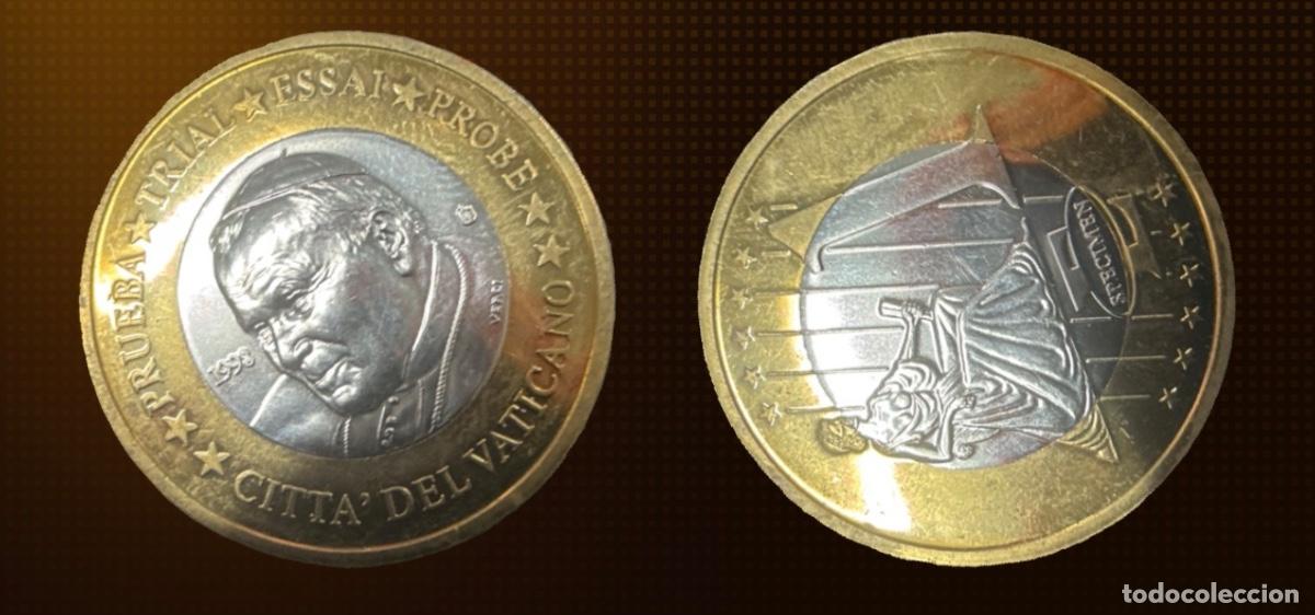 Euros: Ciudad del Vaticano Medalla de Prueba de 1 Euro Juan Pablo II 1998