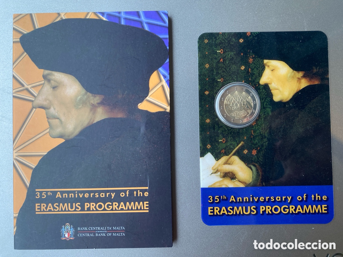 Euros: Coin Card 2&euro; Malta Erasmus 2022