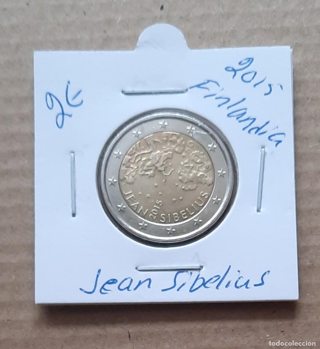 Euros: Finlandia conmemorativa 2 euros Jean Sibelius 2015 circulada