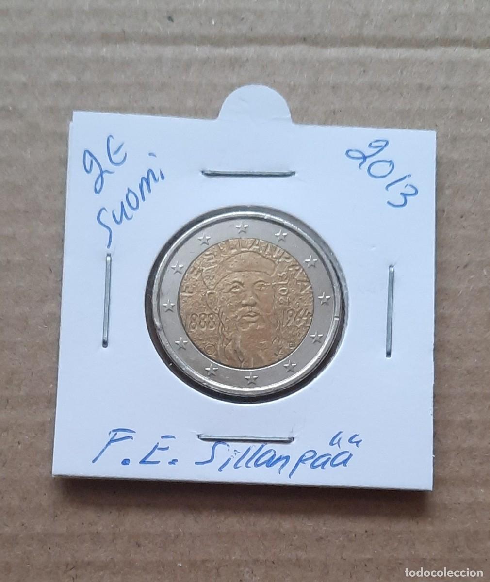 Euro: Finlandia conmemorativa 2 euros F.E.Sillanp&auml;&auml; 2013 circulada