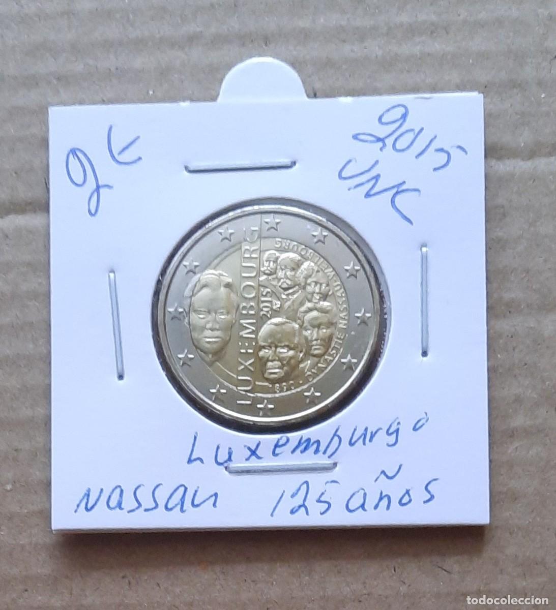 Euros: Luxemburgo conmemorativa 2 euros Nassau 125 a&ntilde;os 2015 UNC