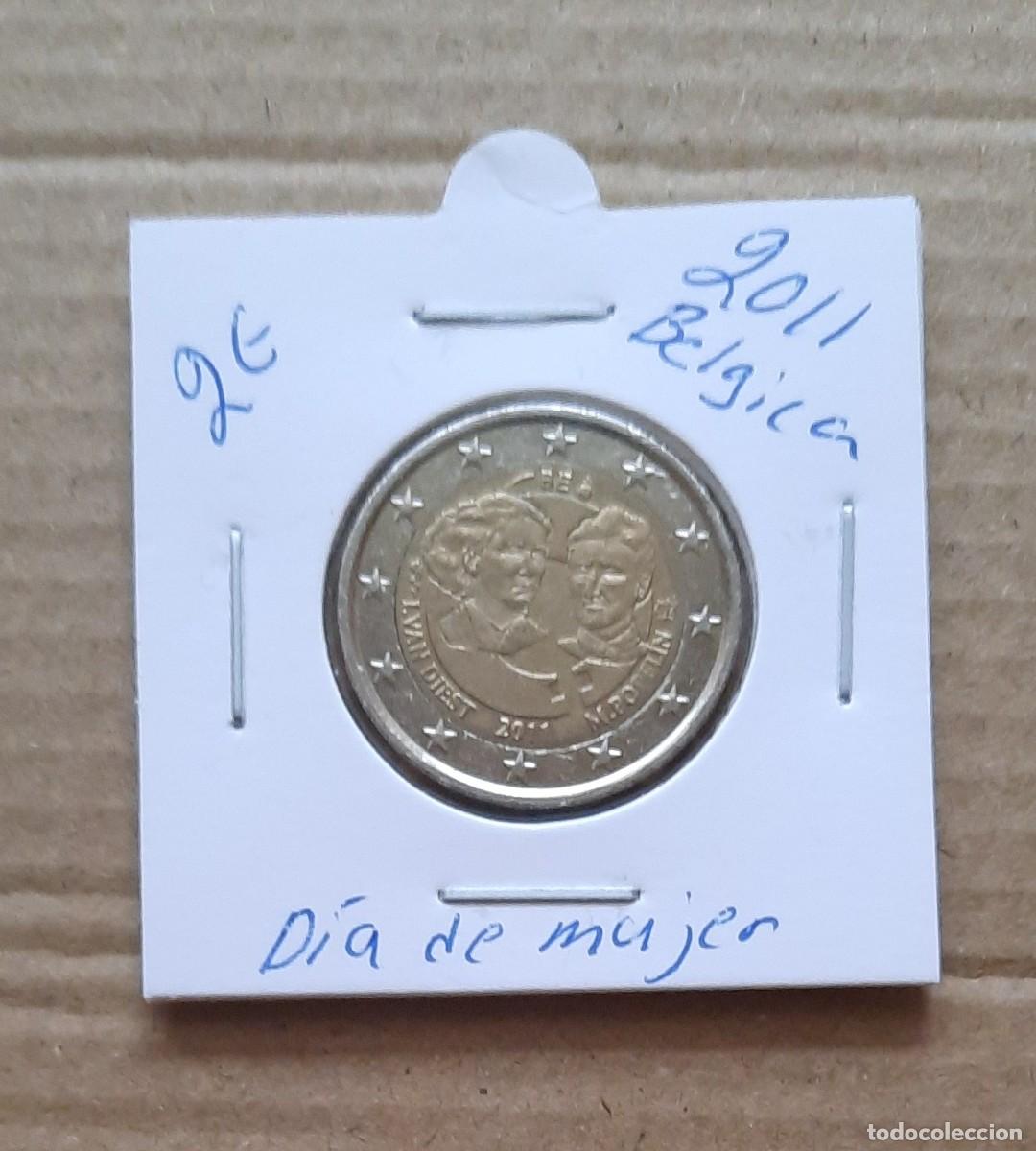 Euros: Belgica conmemorativa 2 euros d&iacute;a de mujer 2011 circulada