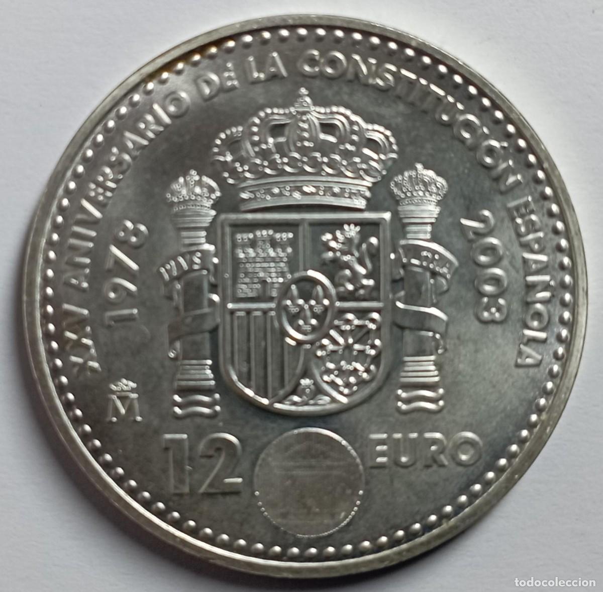 Euros: Moneda de Espa&ntilde;a 12 euros del 2003 de plata