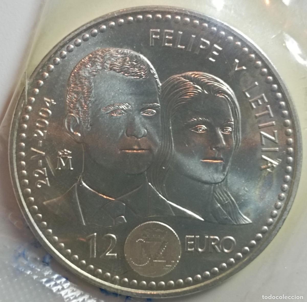 Euros: Moneda de Espa&ntilde;a 12 euros del 2004 de plata