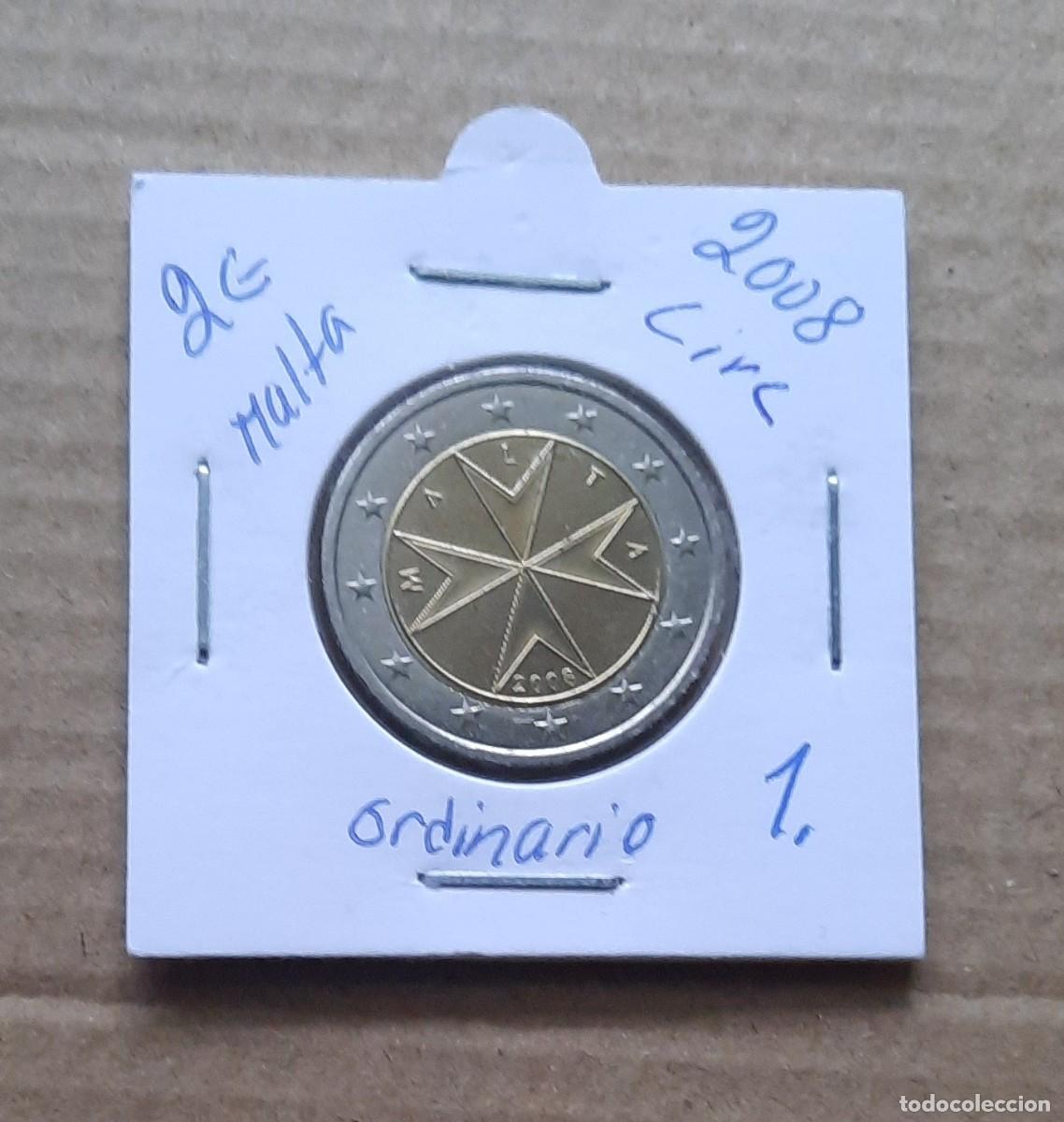 Euros: Malta 2 euros ordinario 2008 circulada