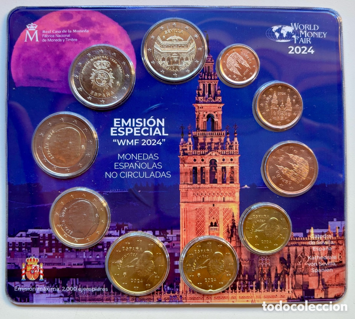 Euros: ESPA&Ntilde;A 2024 EUROSET ( World Money Fair) WMF Berl&iacute;n 10 Valores