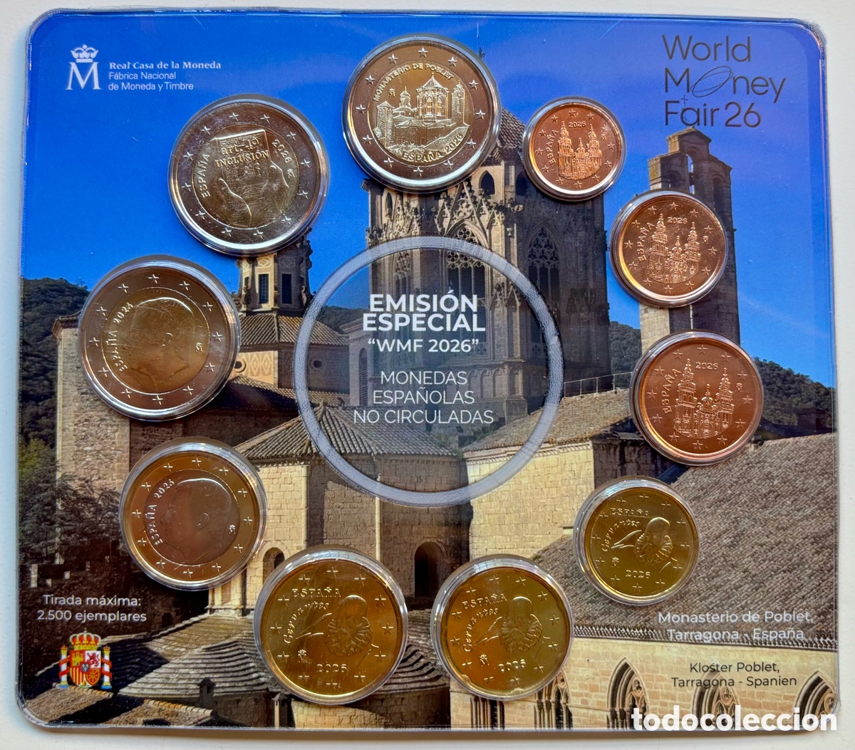 Euros: ESPA&Ntilde;A 2026 EUROSET (World Money Fair ) WMF Berl&iacute;n . 10 Valores