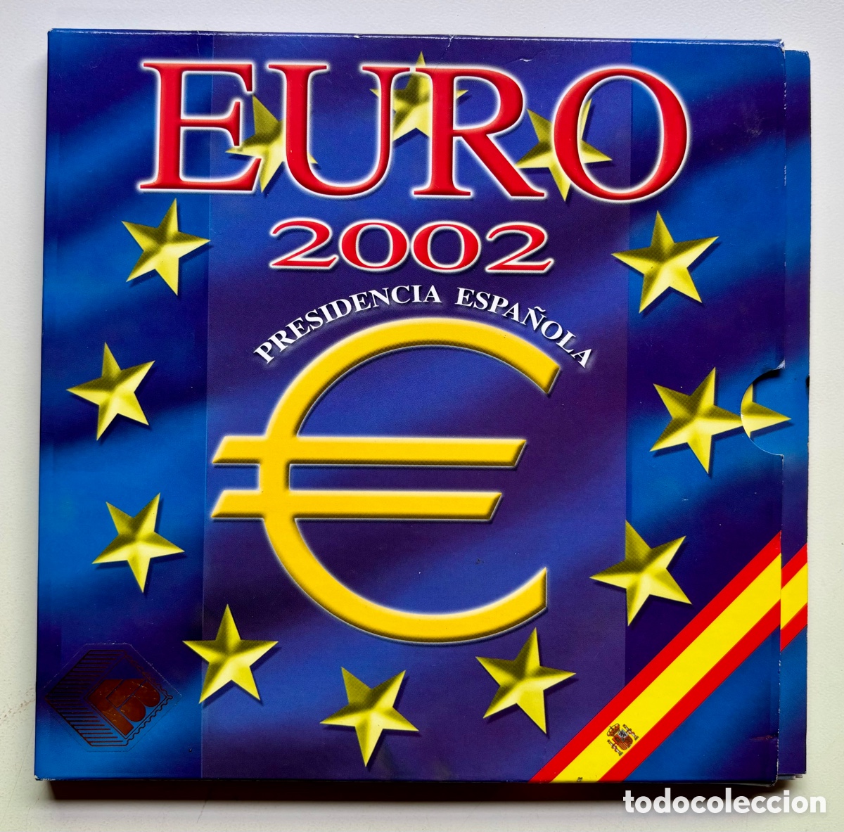 Euros: Espa&ntilde;a 2002 Presidencia Espa&ntilde;ola Cartera Euro Zafiro. 12 Monedas 1 Euro Diferentes Pa&iacute;ses.