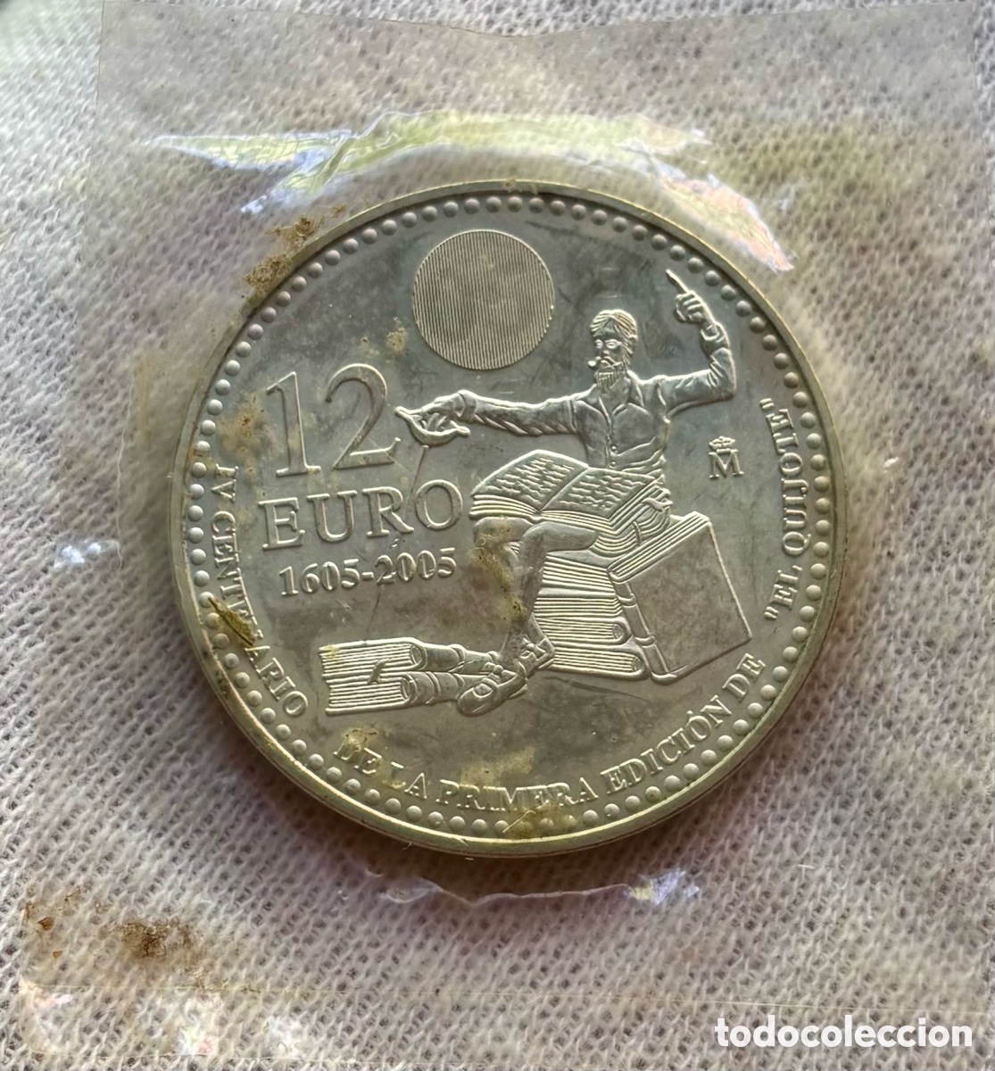 Euros: Moneda PLATA 12 Euro 2005 En Blister. El Quijote